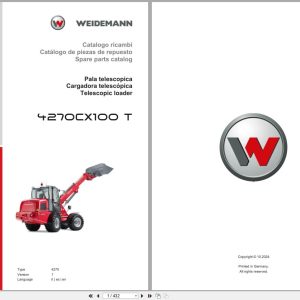 Weidemann Telescopic Loader 4270CX100 T 4270 Spare Parts Catalog 10.2024 IT ES EN (1)
