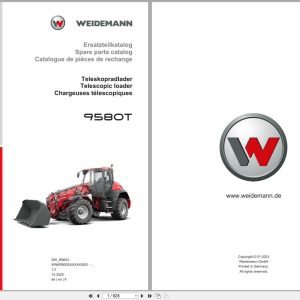 Weidemann Telescopic Loader 9580T 355 R9003 Spare Parts Catalog 12.2020 DE EN FR (1)
