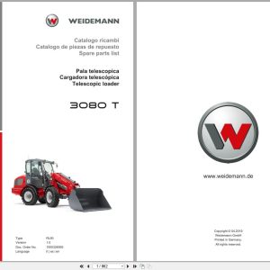 Weidemann Telescopic Loader RL50 3080T Spare Parts List 1000326093 04.2019 IT ES EN (1)