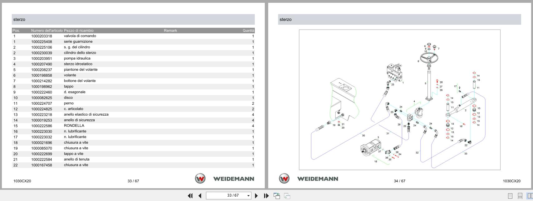 Weidemann Wheel Loader 1030CX20 Spare Parts Catalog IT (2)