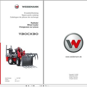 Weidemann Wheel Loader 1130CX30 Spare Parts Catalog 2022 DE EN FR (1)