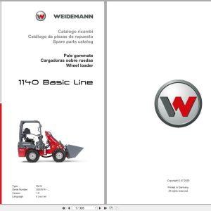 Weidemann Wheel Loader 1140 Basic Line RL16 Spare Parts Catalog 07.2025 IT ES EN (1)