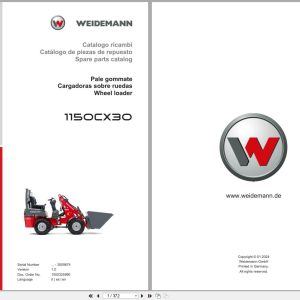 Weidemann Wheel Loader 1150CX30 Spare Parts Catalog 1000325990 01.2024 IT ES EN (1)