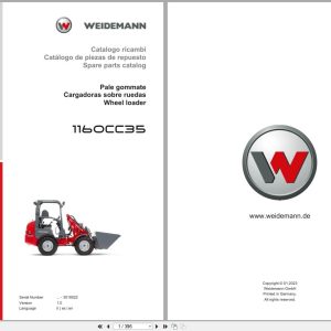 Weidemann Wheel Loader 1160CC35 Spare Parts Catalog 01.2023 IT ES EN (1)