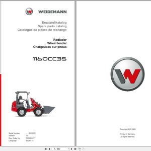 Weidemann Wheel Loader 1160CC35 Spare Parts Catalog 1000304277 07.2025 DE EN FR (1)