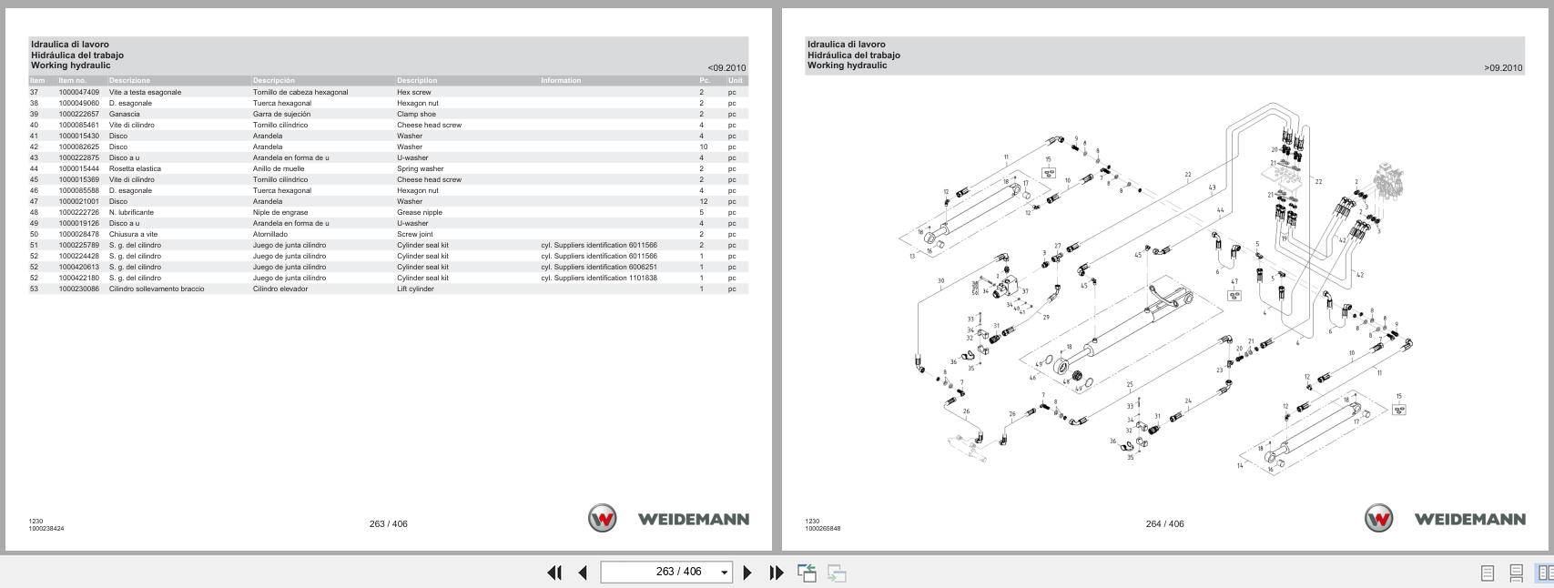Weidemann Wheel Loader 1230CX30 1230 Spare Parts Catalog 1000326013 11.2022 IT ES EN (3)
