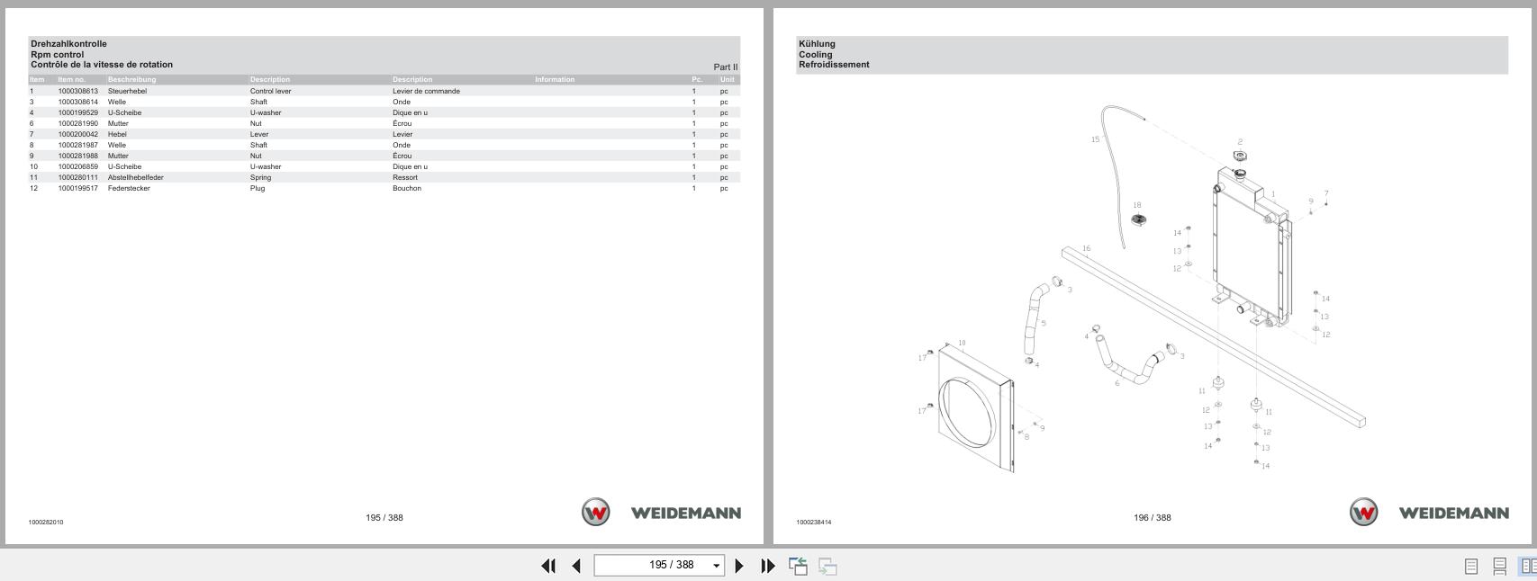 Weidemann Wheel Loader 1230CX30 Spare Parts Catalog 04.2021 DE EN FR (2)