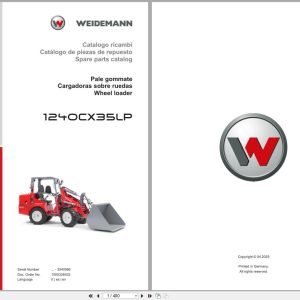 Weidemann Wheel Loader 1240CX35LP Spare Parts Catalog 1000326032 04.2025 IT ES EN (1)