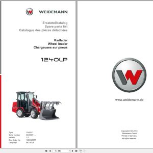 Weidemann Wheel Loader 1240LP Spare Parts List 1000365677 04.2019 DE FR EN (1)