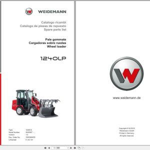 Weidemann Wheel Loader 1240LP Spare Parts List 1000365678 04.2019 IT ES EN (1)
