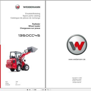 Weidemann Wheel Loader 1350CC45 1350 Spare Parts Catalog 11.2022 DE EN FR (1)