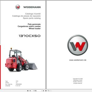 Weidemann Wheel Loader 1370CX50 1370 Spare Parts Catalog 1000326036 01.2024 IT ES EN (1)