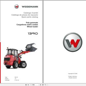 Weidemann Wheel Loader 1390 A01 01 Spare Parts Catalog 07.2025 IT ES EN (1)