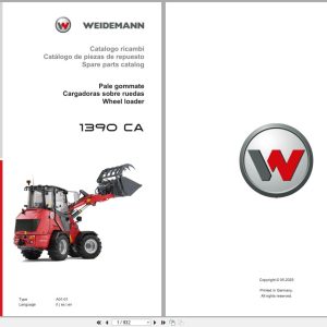 Weidemann Wheel Loader 1390 CA A01 01 Spare Parts Catalog 05.2025 IT ES EN (1)