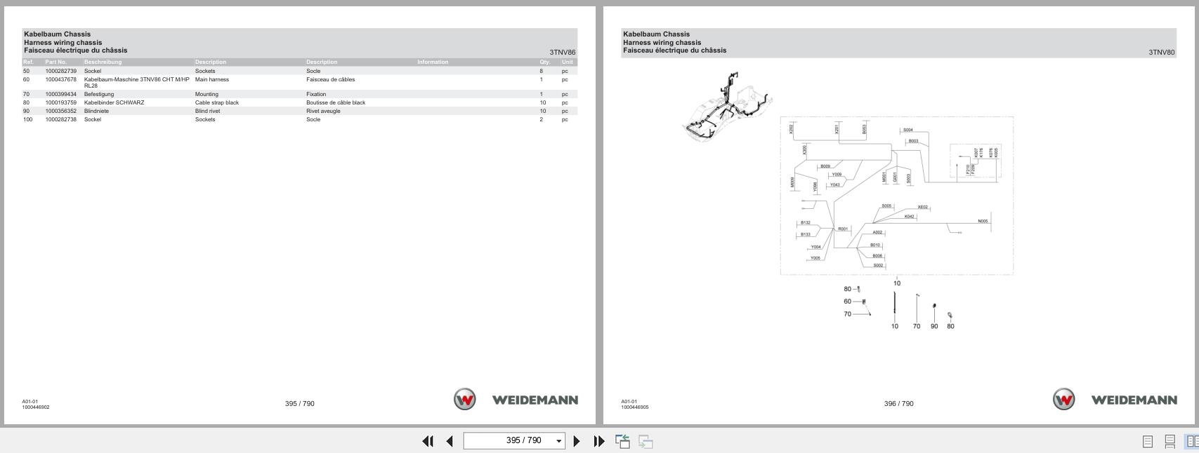 Weidemann Wheel Loader 1390 Stage V A01 01 Spare Parts List 10.2020 DE EN FR (2)