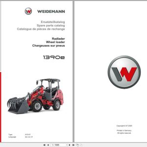 Weidemann Wheel Loader 1390E A10 01 Spare Parts Catalog 07.2025 DE EN FR (1)