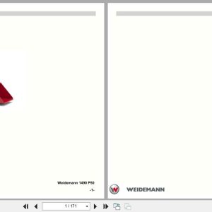 Weidemann Wheel Loader 1490 P50 Parts List 5056149005 DE EN FR ES (1)