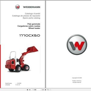 Weidemann Wheel Loader 1770CX50 Spare Parts Catalog 04.2025 IT ES EN (1)