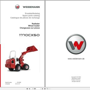 Weidemann Wheel Loader 1770CX50 Spare Parts Catalog 07.2023 DE EN FR (1)