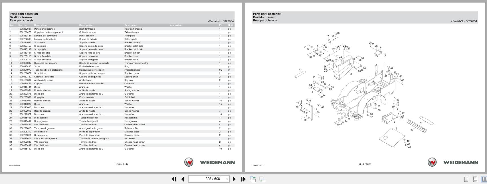Weidemann Wheel Loader 1770CX50 Spare Parts Catalog 07.2025 IT ES EN (3)