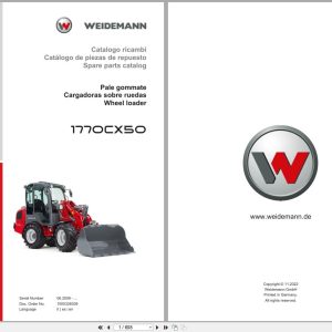 Weidemann Wheel Loader 1770CX50 Spare Parts Catalog 1000326039 11.2022 IT ES EN (1)