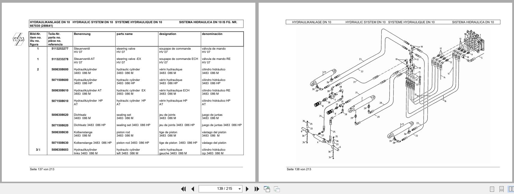 Weidemann Wheel Loader 2004 D D Parts List 5056200405 2003 EN DE FR ES (3)