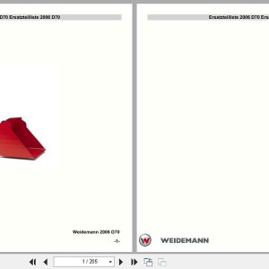 Weidemann Wheel Loader 2006 D70 Spare Parts List 5056200606 DE EN FR ES (1)