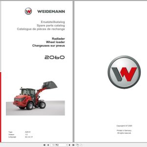 Weidemann Wheel Loader 2060 A04 01 Spare Parts Catalog 07.2025 DE EN FR (1)