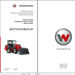 Weidemann Wheel Loader 2070CX50LP Spare Parts Catalog 07.2023 IT ES EN (1)