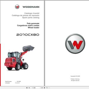 Weidemann Wheel Loader 2070CX80 Spare Parts Catalog 05.2025 IT ES EN (1)