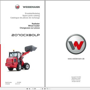 Weidemann Wheel Loader 2070CX80LP Spare Parts Catalog 04.2022 DE EN FR (1)