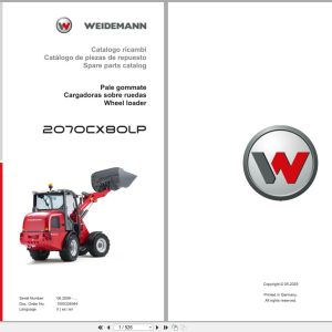 Weidemann Wheel Loader 2070CX80LP Spare Parts Catalog 1000326044 05.2025 IT ES EN (1)