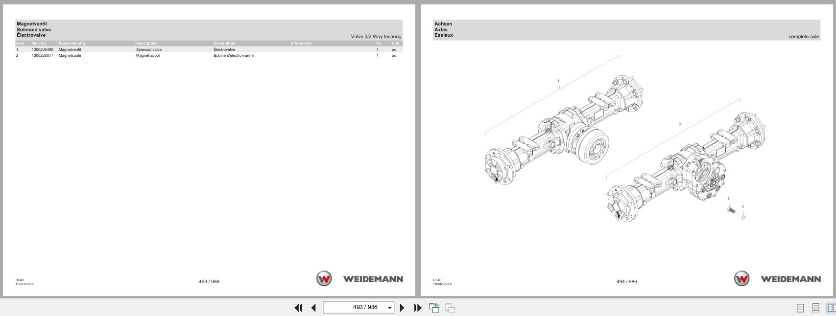 Weidemann Wheel Loader 2080LP RL40 Spare Parts Catalog 07.2025 DE EN FR (2)