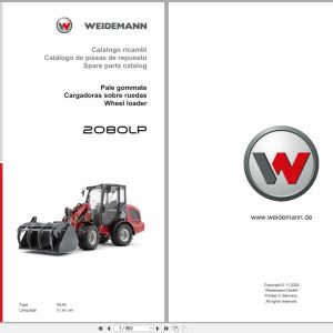 Weidemann Wheel Loader 2080LP RL40 Spare Parts Catalog 11.2022 IT ES EN (1)