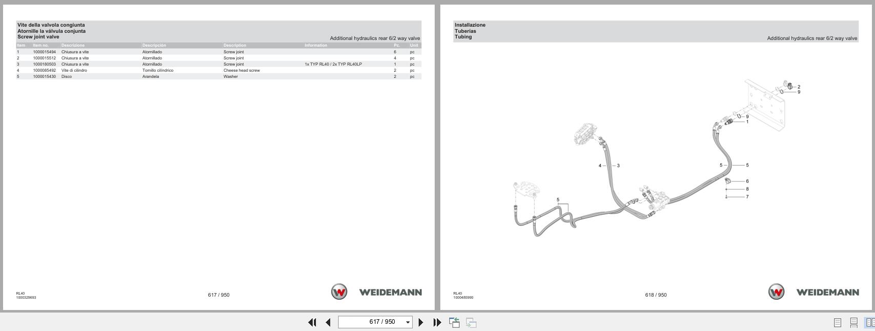 Weidemann Wheel Loader 2080LP RL40 Spare Parts Catalog 11.2022 IT ES EN (3)