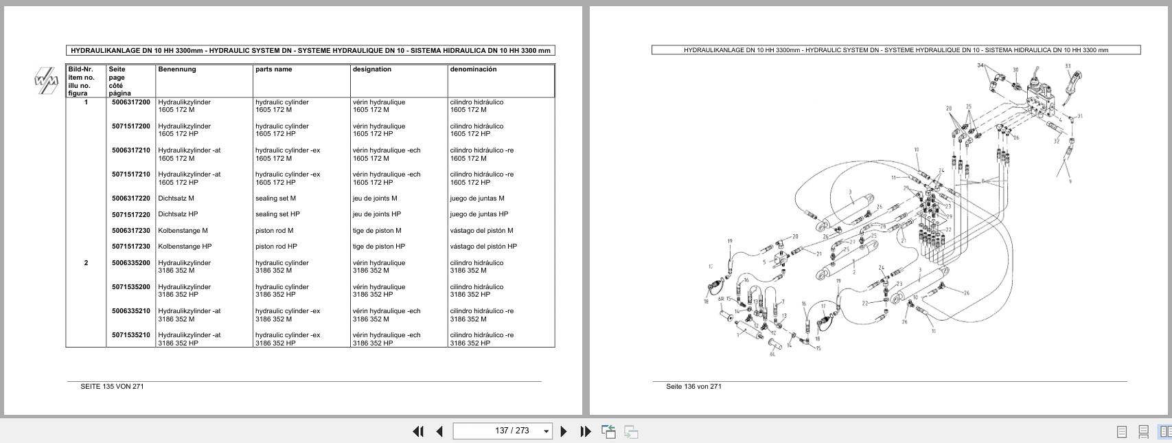 Weidemann Wheel Loader 2502 BL D D Parts List 5056250205 2003 EN DE FR ES (2)