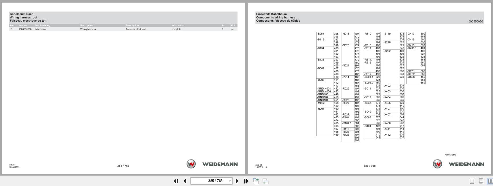 Weidemann Wheel Loader 3060 A05 01 Spare Parts Catalog 07.2025 DE EN FR (2)