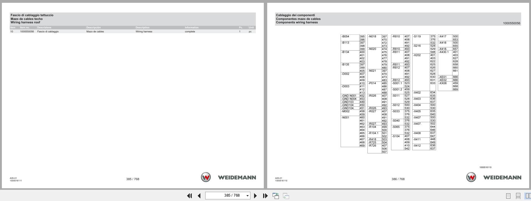 Weidemann Wheel Loader 3060 A05 01 Spare Parts Catalog 07.2025 IT ES EN (2)