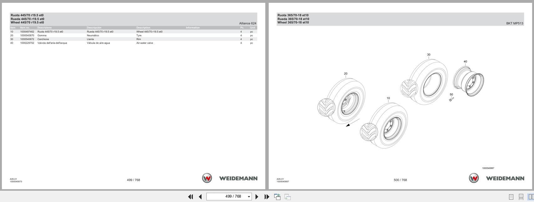 Weidemann Wheel Loader 3060 A05 01 Spare Parts Catalog 07.2025 IT ES EN (3)