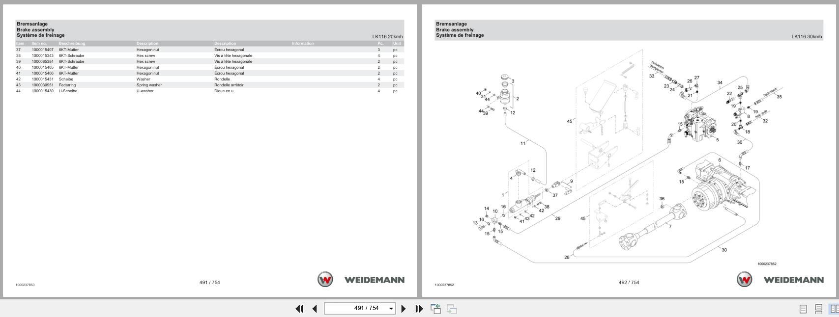 Weidemann Wheel Loader 3070CX60 Spare Parts Catalog 1000304529 05.2025 DE EN FR (3)