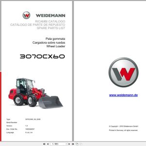 Weidemann Wheel Loader 3070CX60 Spare Parts List 1000326057 2016 IT ES EN (1)