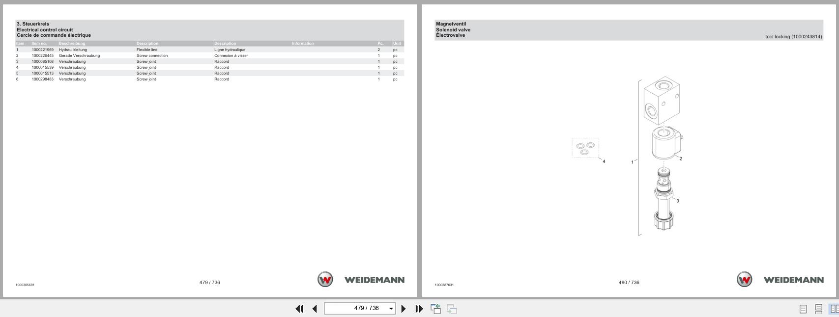 Weidemann Wheel Loader 3070CX60LP Spare Parts Catalog 05.2025 DE EN FR (3)