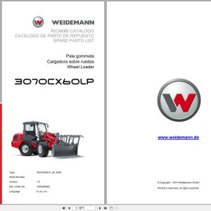 Weidemann Wheel Loader 3070CX60LP Spare Parts List 1000326063 2014 IT ES EN (1)