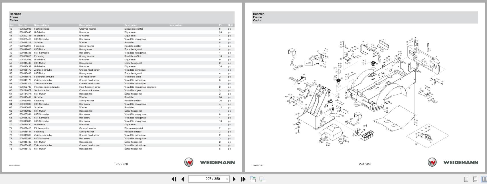 Weidemann Wheel Loader 3070CX80 Spare Parts Catalog 05.2025 DE EN FR (3)