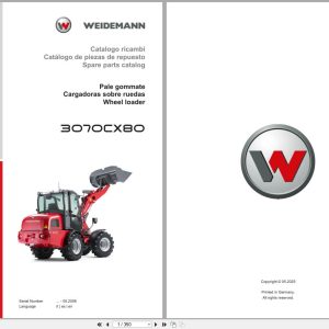 Weidemann Wheel Loader 3070CX80 Spare Parts Catalog 05.2025 IT ES EN (1)