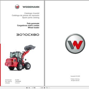 Weidemann Wheel Loader 3070CX80 Spare Parts Catalog 1000326059 05.2025 IT ES EN (1)