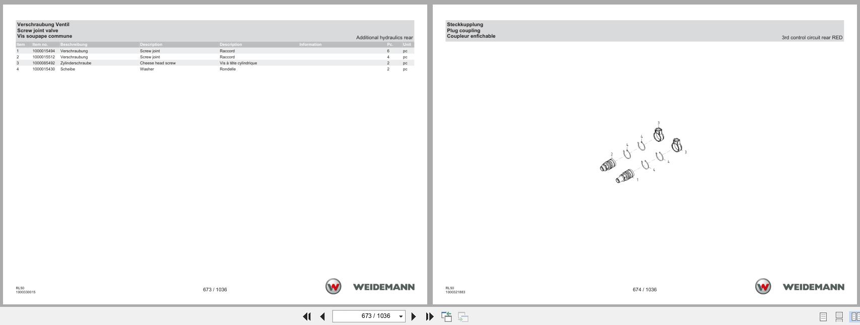 Weidemann Wheel Loader 3080 RL50 Spare Parts Catalog 07.2022 DE EN FR (3)