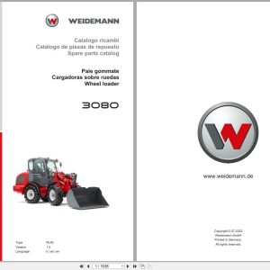 Weidemann Wheel Loader 3080 RL50 Spare Parts Catalog 07.2022 IT ES EN (1)