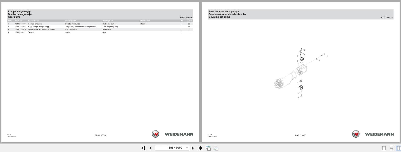 Weidemann Wheel Loader 3080 RL50 Spare Parts Catalog 1000326092 06.2025 IT ES EN (3)