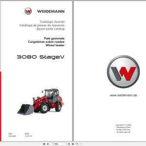 Weidemann Wheel Loader 3080 Stage V RL50 Spare Parts Catalog 11.2022 IT ES EN (1)